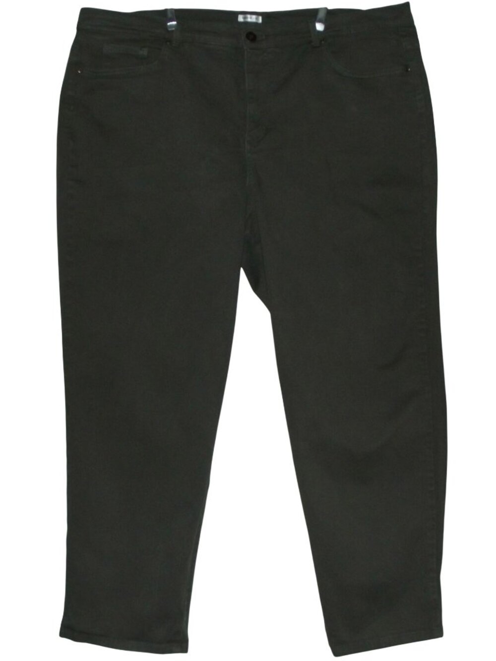 Basic Editions Jeans Plus 24W x 30" Green 5-pocket High Rise Jeans Classic Fit